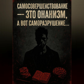 Самосовершенствование – это онанизм, а вот саморазрушение…
