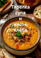 Тарелка супа и кусок хлеба
