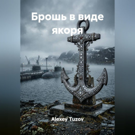 Брошь в виде якоря